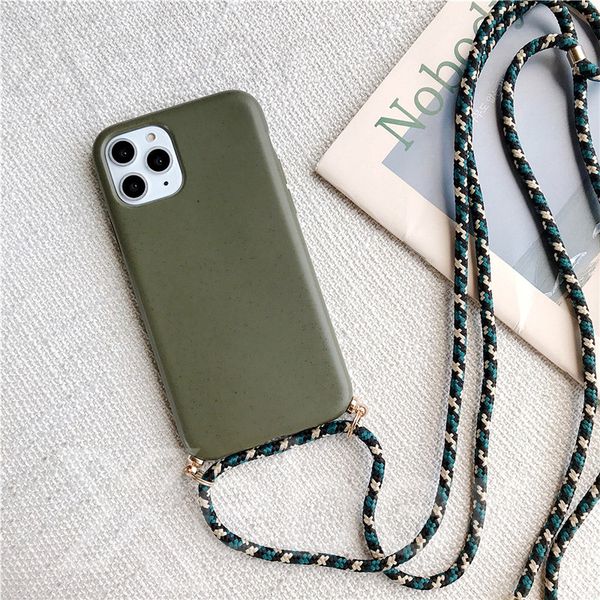 

iphone 11 pro max x xs max xr silicone soft phone case lanyards crossbody necklace cord with rope for iphone 2020