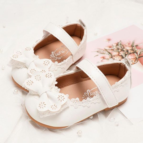 

kids sneakers princess shoes toddler infant kids baby girls firstwalk shoes bowknot wedding party lace shallow