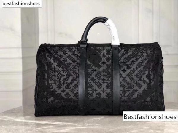 

keepall large capacity totes men travel bag 50cm perspective pvc holdall women shoulder duffel bags carry luggage handbag 53971 keepa pc s, Silver