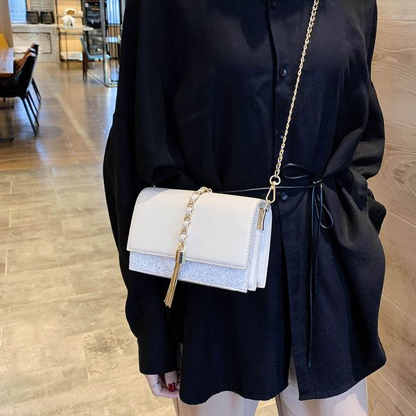 

ins ultra-fire sequined mini bag women's bag new 2020 cool chain messenger western style textured shoulder fashion