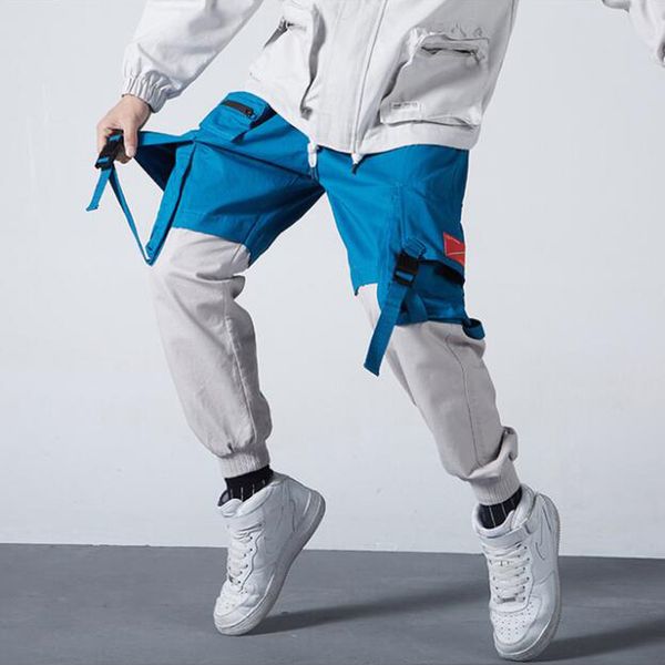 

zhuzunzhe 2020 men spring multi pockets wassup hip pencil pants trousers sweatpants male casual fashion loose style pants, Black