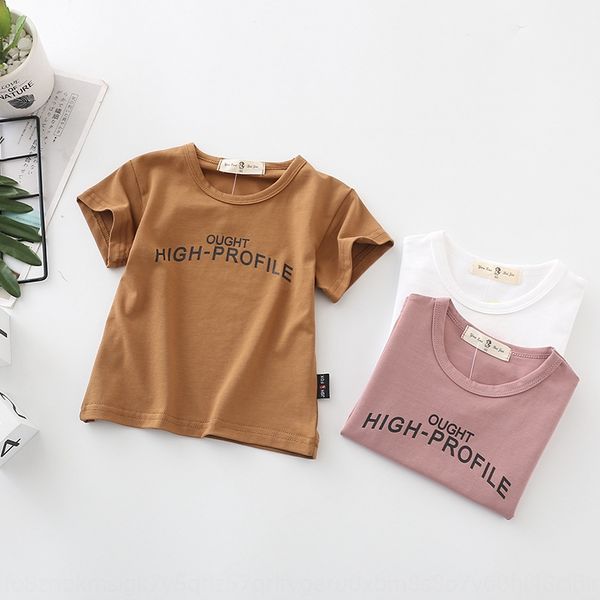 

2020 new t-shirt boys' short sleeve round collar letter printing children's base shirt boys' summer t-shirt, Blue