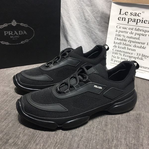 

58men's casual sports shoes city walking shoes outdoor travel climbing shoes designer non-slip design original packaging delivery, Black