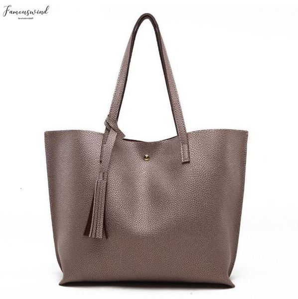 

2020 new lychee grain size lady handbag tassel shoulder bag
