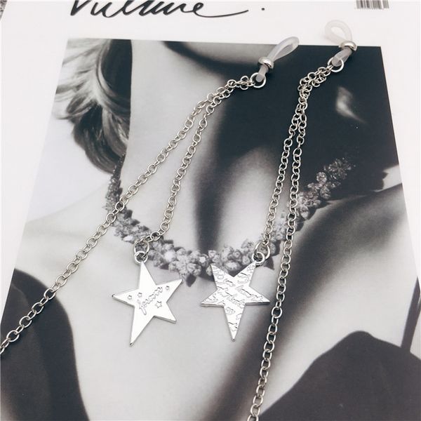 

ibr5m new silver english letter portable multi-functional new silver star english letter star glasses chain portable multi-functional glasse, Blue