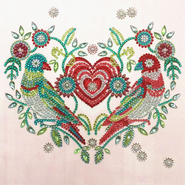 

5d special crystal diamond painting new cartoon heart-shaped bird embroidery ornaments home decoration
