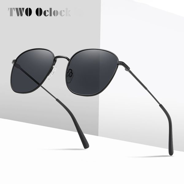 

two oclock polarized sunglasses men 2020 brand designer metal frame sun glasses driving fishing glasses w3346, White;black