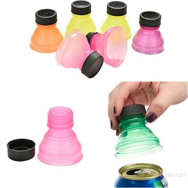 

6pcs soda saver pop beer beverage can cap flip bottle lid protector snap on random color) selling