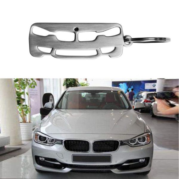 

2020 new silver zinc alloy metal car key chain key ring for 3 series holder