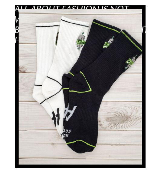 

white black letter in stock 20ss socks women men 100% cotton basketball socks