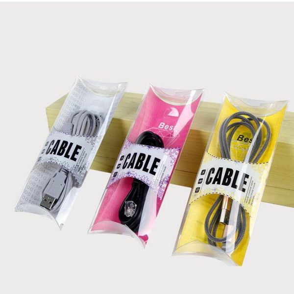 

diy custom design blister pvc plastic retail packaging box package for iphone usb cable charger line clear box