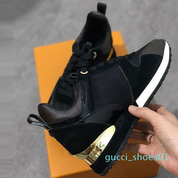 

mens designer sneakers trainers shoes running shoes for men womens runners flats genuine leather brand racer luxury g01, Black