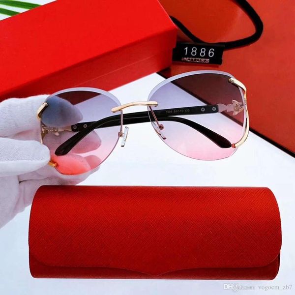 

2020 summer womens designer sunglasses luxury woman sunglasses adumbral goggle glasses uv400 c 1886 3 color highly quality with box, White;black