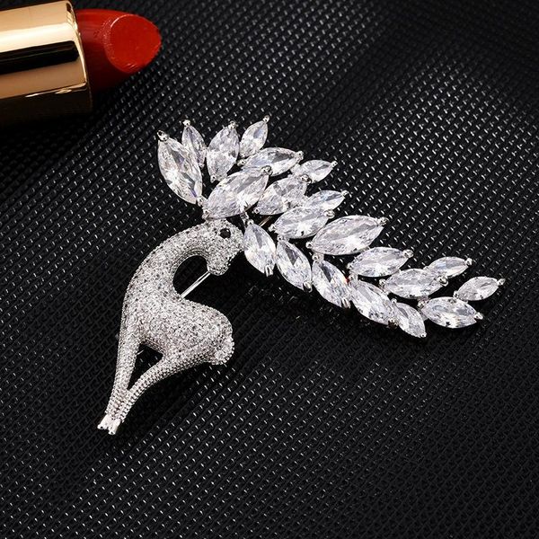 

кристалл цирконий brooche симпатичные олень рождество брошь для женщин мужчин elk животных, леди аксессуары для любого места, Gray