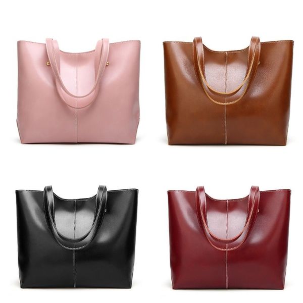 

new fashion soft pu leather retro handbag female large capacity shoulder bag women commuter package lx9f