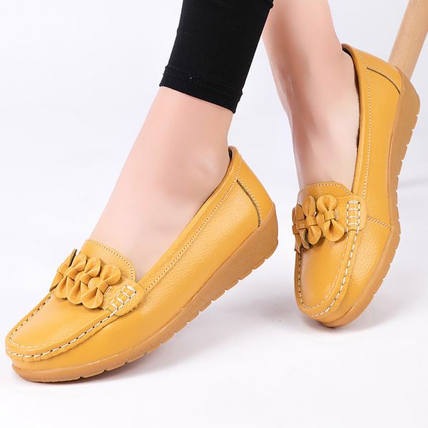 

genuine leather shoes women large size 43-44 butterfly-knot beautiful flat shoes woman tpr  colors boat female -587, Black