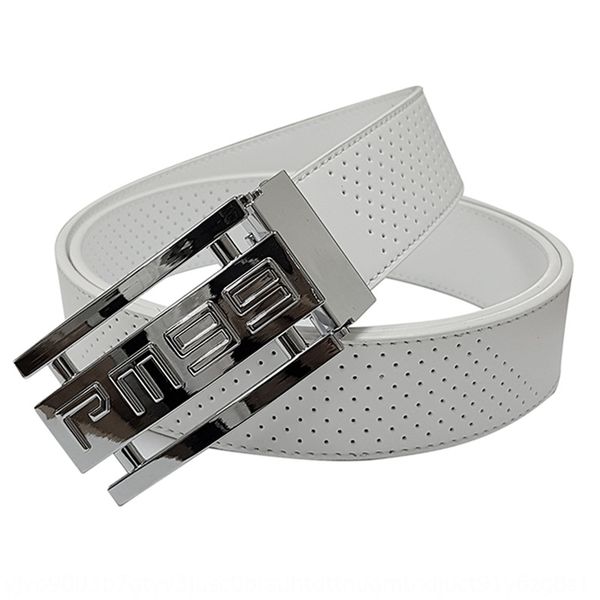 

golf leather men's and single trousers belt women's golf smooth buckle layer cowhide sports simple pants belt, Black;brown