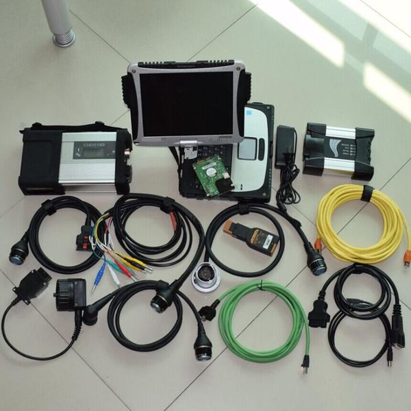 

new arrival super 2in1 diagnostic tool for icom next sd connect mb star c5 with cf19 lap4g toughbook touch dhl