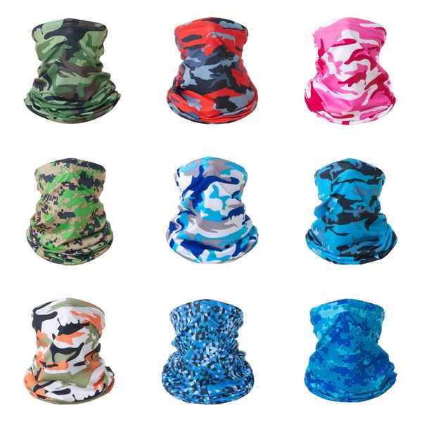 

lxecs headwear new camouflage cycling windproof scarfs bandanas ciclismo neck warmer scarfs fishing bandana camo man face mask 2020#708, Black