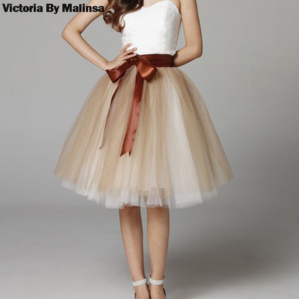 

high waist brown tulle skirt women elastic waist long girl princess skirt secret sun fluffy tutu femme 2020 party, Black