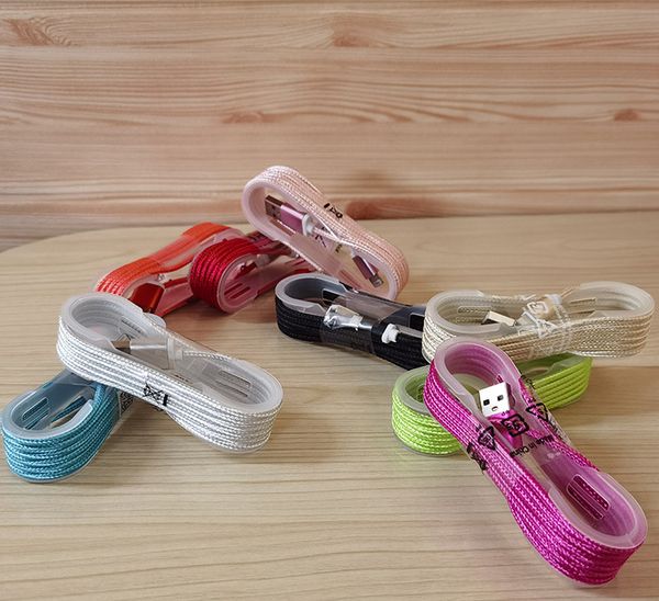 

2020 1.5m 5ft braided usb micro charger durable type c cable for samsung htc sony lg phones with metal head plug ng