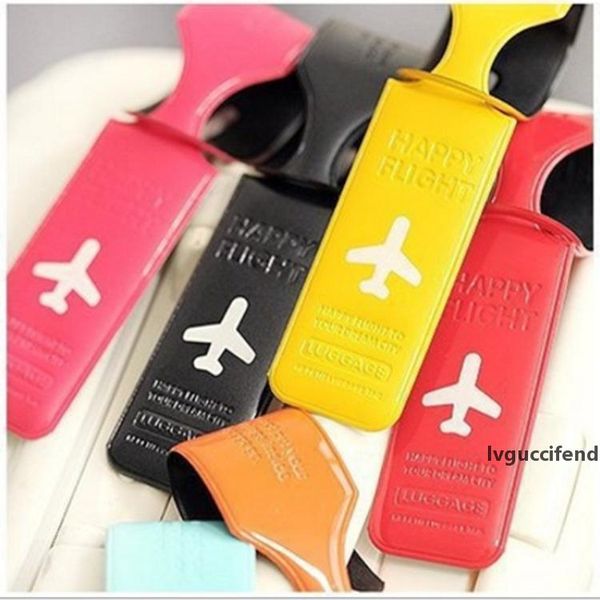 

6styles suitcase tags airplane printed english letter pattern luggage tag travel cases card accessories creative party favor gift ffa2773