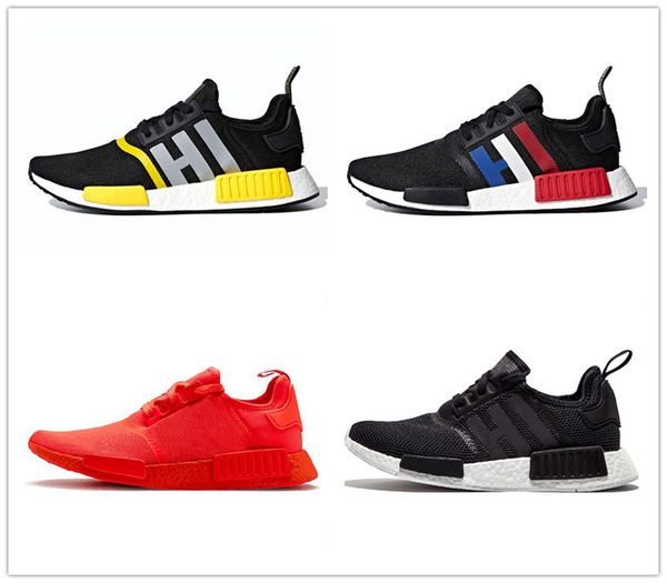 

2020 nmd r1 основных черные сочные красных кроссовок мужчины, женщины черного монохромные blanch синего тройной черный белый стилист мужчина