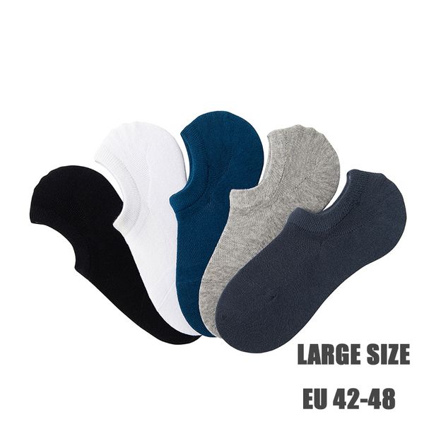 

большой размер спорт носки мужские носки средний запуск дезодоранта лодочных мужской короткий хлопок, Black