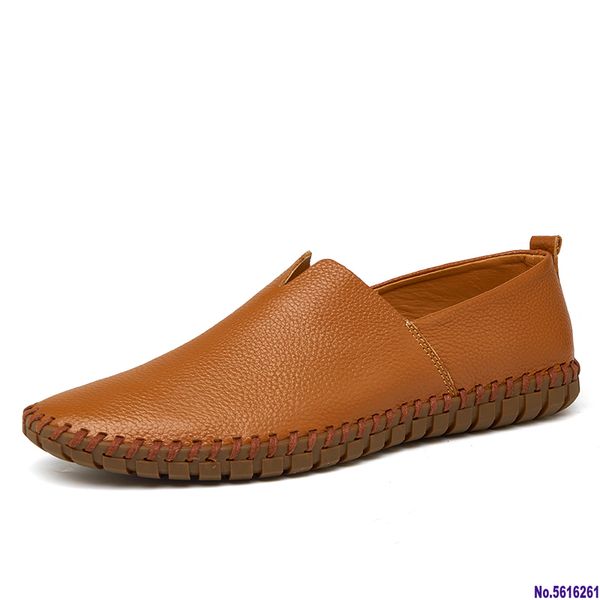 

men's driving shoes men genuine leather loafers shoes fashion handmade soft breathable moccasins flats slipe on, Black