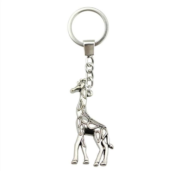 

new fashion 53*23mm (2.09*0.91 inches) giraffe key chains fashion keyring gift, Silver