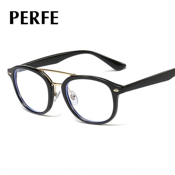 

lg8038 tr90 m nail metal adjustable nose support anti-blue female glasses round glasses frame female, Silver