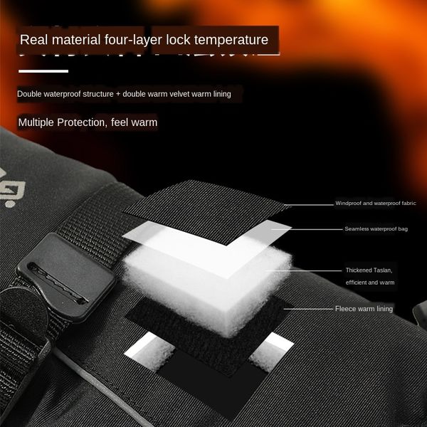 

fhksy new warm glovesgloves and glovesski gloves windproof waterproof men's and women's outdoor hiking cold-proof thickened pocket