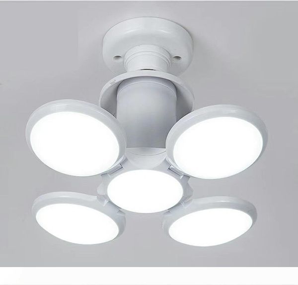 

led fodable bulb high power e27 led lighting 5 leaf ufo lamp 85-265v football folding lights