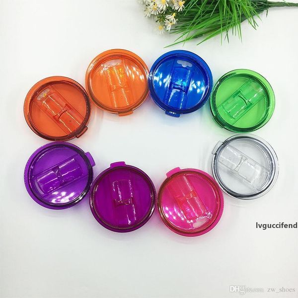

colored slid lid for 30 ounce cup 20ounce mug splash proof straw cap with slider closure