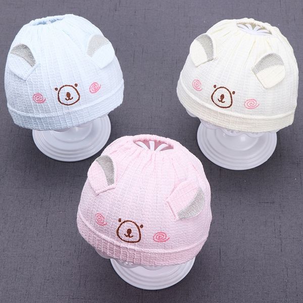 

new pullover tire hat baby empty hat cotton cute bear newborn tire cap baby pullover cap, Blue;gray