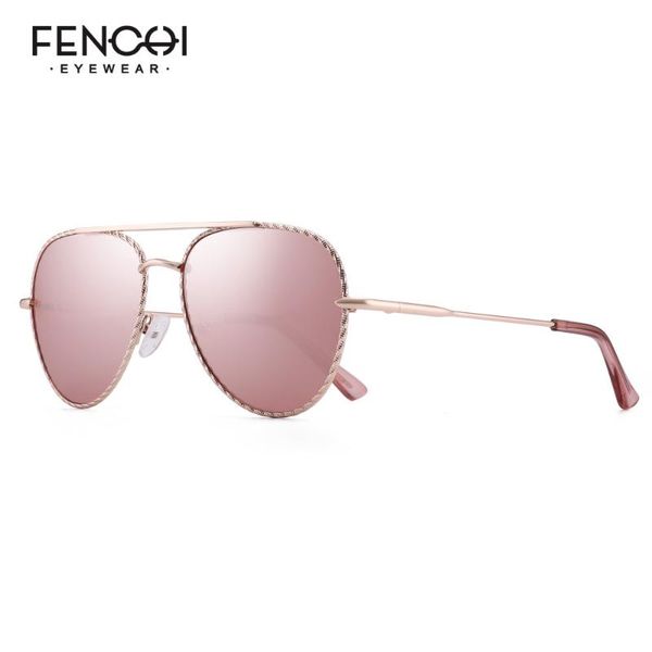 

fenchi pilot sunglasses women 2020 vintage brand glasses driving pink sunglasses men ladies feminino, White;black