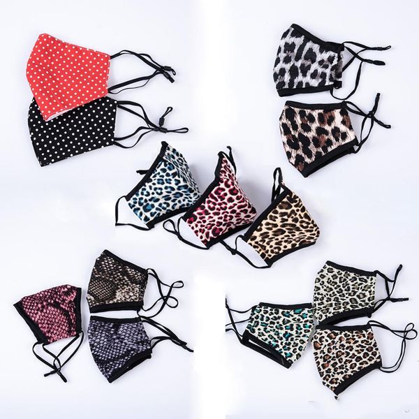 

us stock 3d leopard print face masks designer mask washable dustproof respirator riding cycling men women sports print mouth party masks