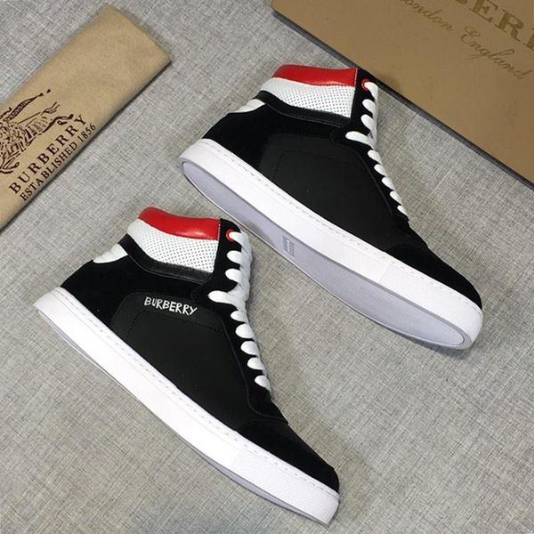 

luxury men 's vintage boots sports lightweight shoes high lace -up plus size casual men shoes scarpe da uomo di lusso, Black