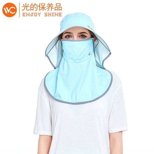 

korean vvc new professional fisherman screen desert protection fisherman cap protection cap female summer sun hat korean sun hat, Blue;gray