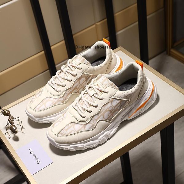 

2021-2020d new men 's leather letter lace up flat casual shoes ,fashionable wild outdoor sneakers ,size :38 -45, Black