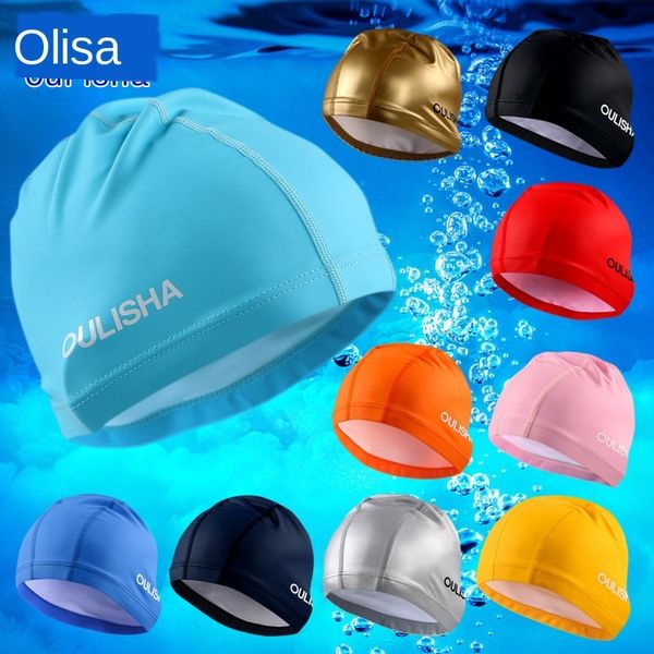 

ou lisa waterproof and comfortable pu coating cap swimming product hair care queen swimming cap