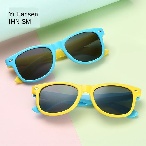 

классический рисовый ногтей поляризованный силиконовые детский вс мультфильм 2020 моды милый ребенок вс очки силиконовые солнцезащитные очки, Blue