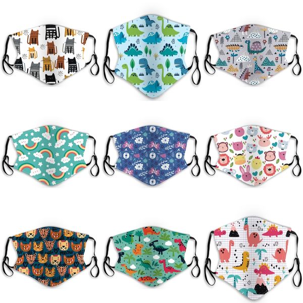 

floral print face mask with breath valve washable reusable masks anti-dust mouth masks woman fashion face masks 11style hha1454#367