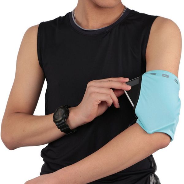 

elbow & knee pads universal waterproof sport gym arm armband bag running jogging mobile phone case cover holder elastic sports wrist m j, Black;gray