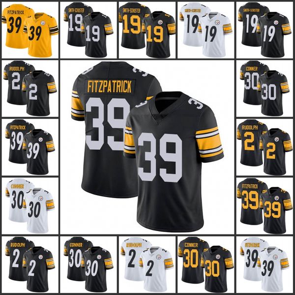 

pittsburgh steelers men #39 minkah fitzpatrick 19 juju smith-schuster 2 rudolph 30 james conner women youth nfl limited jersey, Black;red