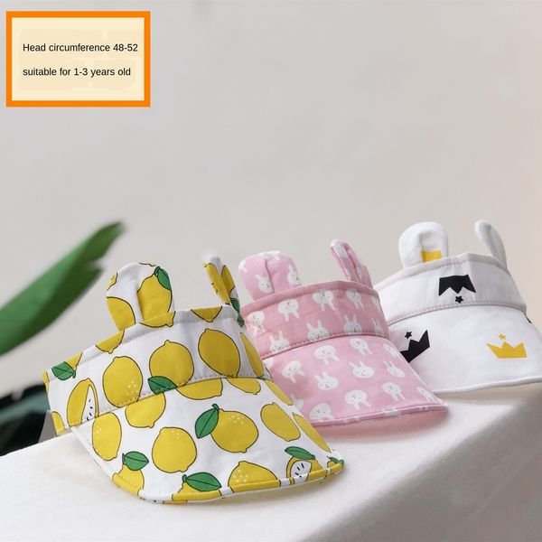 

children's empty summer sun-proof boys and girls sun sun-shading sunscreen hat hat baby baby cap baseball cap tide, Blue;gray