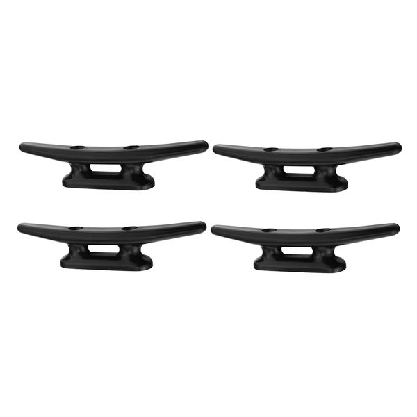 

4pcs heavy duty 4\" nylon marine boat flat low cleat rope tie hardware
