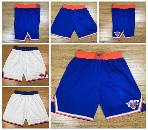 

new york knicks 6 porzingis 9 barrett 33 ewing 13 noah stitched shorts vintage breathable pants sweatpants classic men basketball shorts, Black