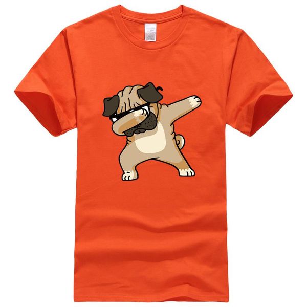 

men's t-shirts 2021 summer fashion dabbing pug tshirt male hip hop dog tee shirts streetwear funny t shirt men harajuku, White;black