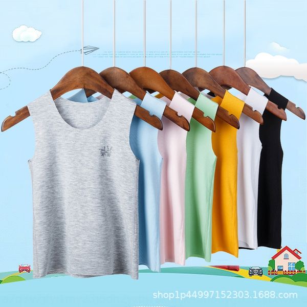 

zpvtt seamless solid color boysmodier cotton vest and girls home pajamas children's seamless solid color boysmodier cotton children&#03, Blue